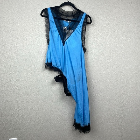 NWT Christopher Esber Tucked Negligee Slip Dress Cutout Tucked Chiffon Blue 10 - Picture 9 of 15